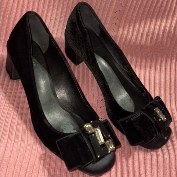 Tory Burch Velvet Block Pumps size 7
